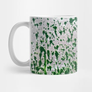 Green Spatter Paint On Metal Mug